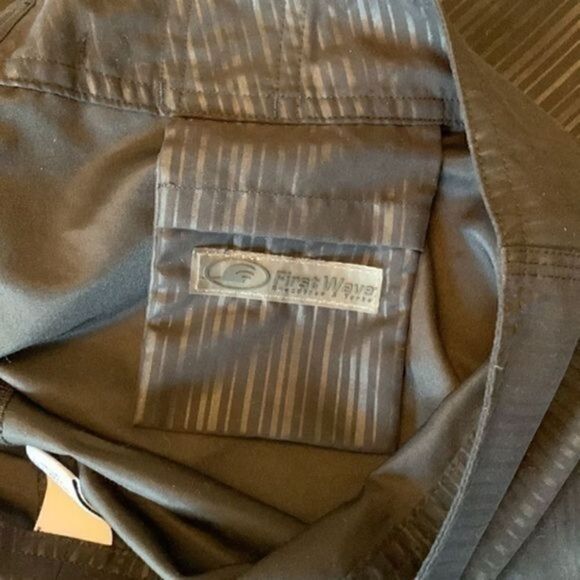 First Wave Roundtree and York swim trunks Black Pin Stripe Size 34 - Picture 5 of 6